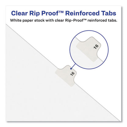 Avery-style Preprinted Legal Bottom Tab Divider, 26-tab, Exhibit I, 11 X 8.5, White, 25/pk