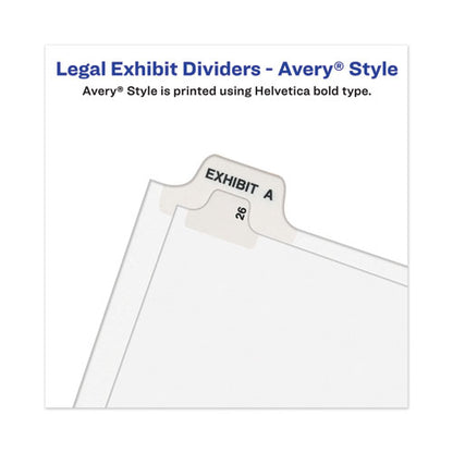 Avery-style Preprinted Legal Bottom Tab Divider, 26-tab, Exhibit I, 11 X 8.5, White, 25/pk