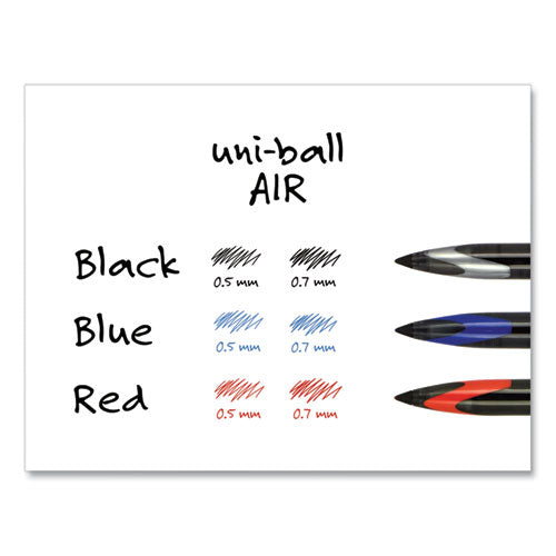 Air Porous Rollerball Pen, Medium 0.7 Mm, Black Ink/barrel, Dozen