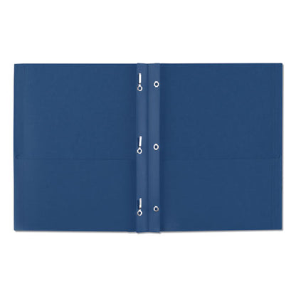 Two-pocket Folder, Prong Fastener, 0.5" Capacity, 11 X 8.5, Dark Blue, 25/box