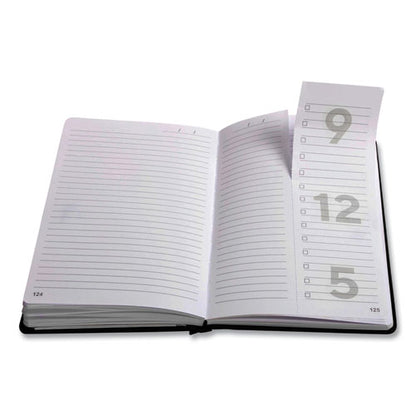 Medium Starter Journal, 1-subject, Narrow Rule, Black Cover, (192) 8 X 5 Sheets