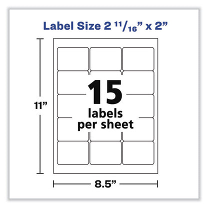 Laser/inkjet 3.5" Diskette Labels, White, 375/pack