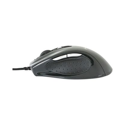 Full-size Wired Optical Mouse, Usb 2.0, Right Hand Use, Black