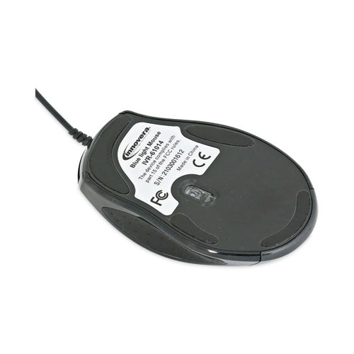 Full-size Wired Optical Mouse, Usb 2.0, Right Hand Use, Black