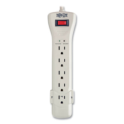 Protect It! Surge Protector, 7 Ac Outlets, 7 Ft Cord, 2,160 J, Light Gray