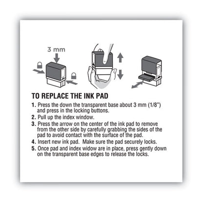 Replacement Ink Pad For 2000plus 1si40pgl And 1si40p, 2.38" X 0.25", Black