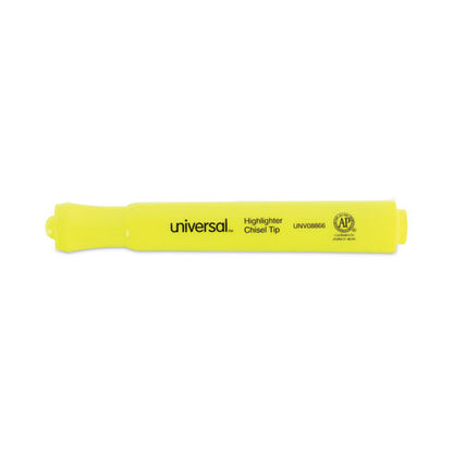 Desk Highlighter Value Pack, Fluorescent Yellow Ink, Chisel Tip, Yellow Barrel, 36/pack