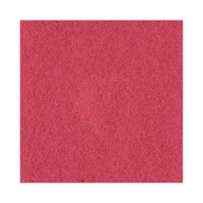 Buffing Floor Pads, 19" Diameter, Red, 5/carton