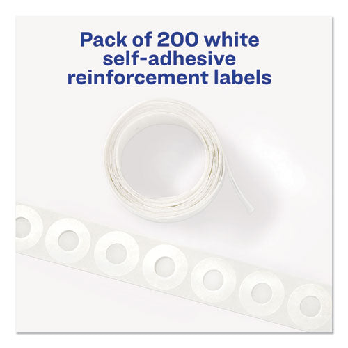 Dispenser Pack Hole Reinforcements, 0.25" Dia, White, 200/pack, (5729)