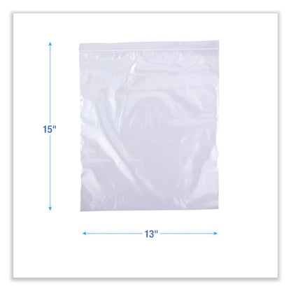 Reclosable Food Storage Bags, 2 Gal, 1.75 Mil, 13" X 15", Clear, 100/box