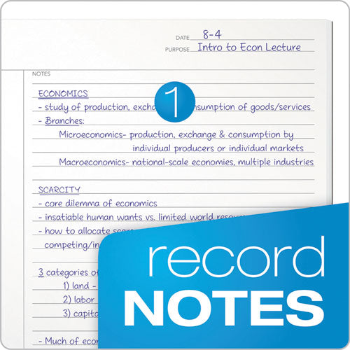 Focusnotes Legal Pad, Meeting-minutes/notes Format, 50 White 8.5 X 11.75 Sheets