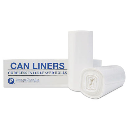 Institutional Low-density Can Liners, 10 Gal, 0.35 Mil, 24" X 24", Black, 50 Bags/roll, 20 Rolls/carton