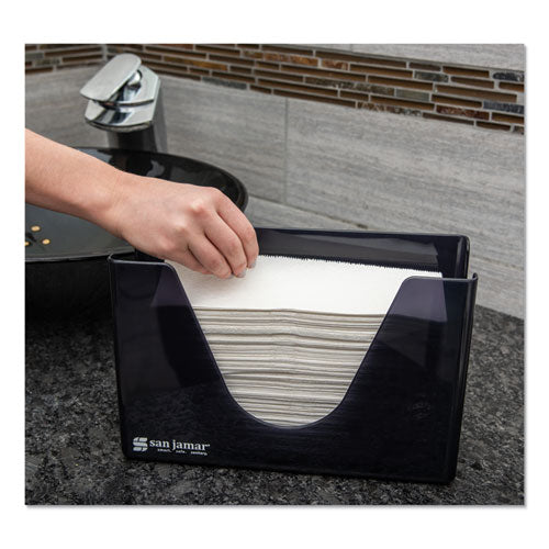 Countertop Folded Towel Dispenser, 11 X 4.38 X 7, Black Pearl