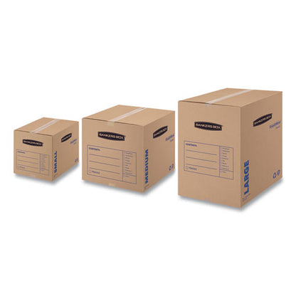 Smoothmove Basic Moving Boxes, Regular Slotted Container (rsc), Large, 18" X 18" X 24", Brown/blue, 15/carton