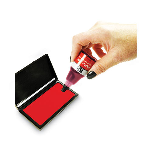 Self-inking Refill Ink, 0.9 Oz. Bottle, Red