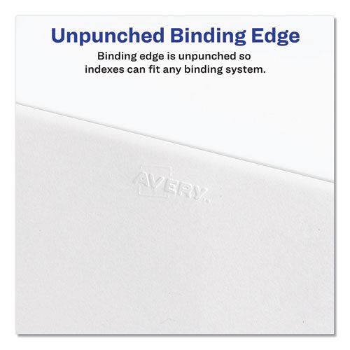 Preprinted Legal Exhibit Side Tab Index Dividers, Avery Style, 10-tab, 4, 11 X 8.5, White, 25/pack