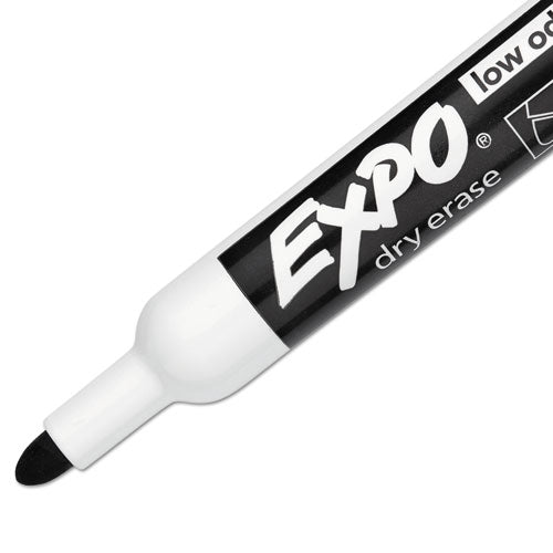 Low-odor Dry-erase Marker, Medium Bullet Tip, Black, Dozen