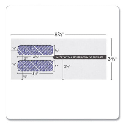 1099 Double Window Envelope, Commercial Flap, Self-adhesive Closure, 3.75 X 8.75, White, 24/pack