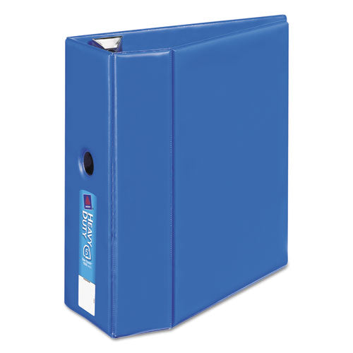 Heavy-duty Non-view Binder With Durahinge, Locking One Touch Ezd Rings And Thumb Notch, 3 Rings, 5" Capacity, 11 X 8.5, Blue