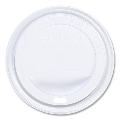 Traveler Cappuccino Style Dome Lid, Polystyrene, Fits 10 Oz To 24 Oz Hot Cups, White, 100/pack, 10 Packs/carton