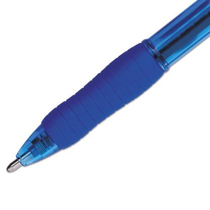 Profile Ballpoint Pen, Retractable, Bold 1.4 Mm, Blue Ink, Translucent Blue Barrel, Dozen