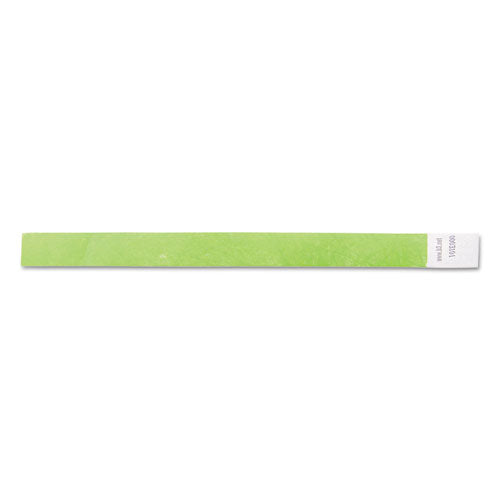 Security Wristbands, Sequentially Numbered, 10" X 0.75", Green, 100/pack