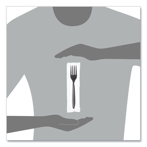 Reliance Mediumweight Cutlery, Fork, Black, 1,000/carton
