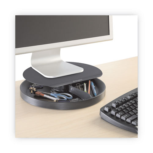 Spin2 Monitor Stand With Smartfit, 12.6" X 12.6" X 2.25" To 3.5", Black, Supports 40 Lbs