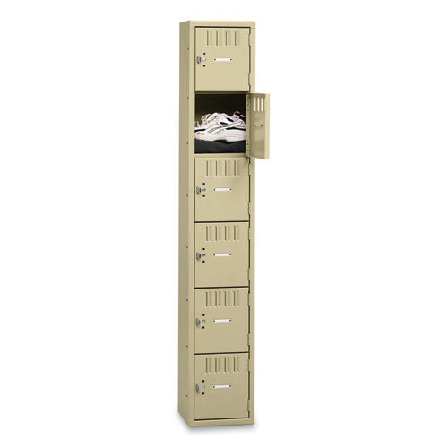 Box Compartments, Single Stack, 12w X 18d X 72h, Sand