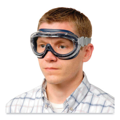 Flex Seal Otg Goggles, Clear Hydroshield Anti-fog/anti-scratch Lens, Clear/navy/gray Frame