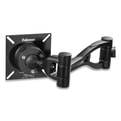 Professional Series Depth Adjustable Dual Monitor Arm, 360 Deg Rotation, 37 Deg Tilt, 360 Deg Pan, Black, Supports 24 Lb