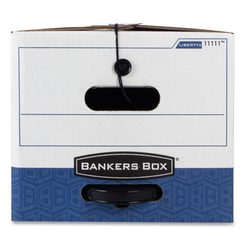 Liberty Plus Heavy-duty Strength Storage Boxes, Legal Files, 15.25" X 24.13" X 10.75", White/blue, 12/carton