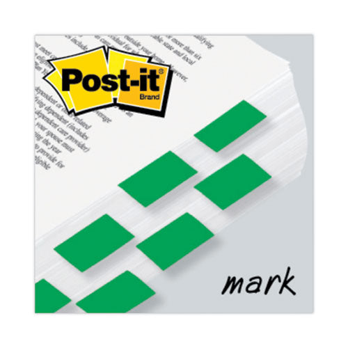 Marking Page Flags In Dispensers, Green, 50 Flags/dispenser, 12 Dispensers/pack