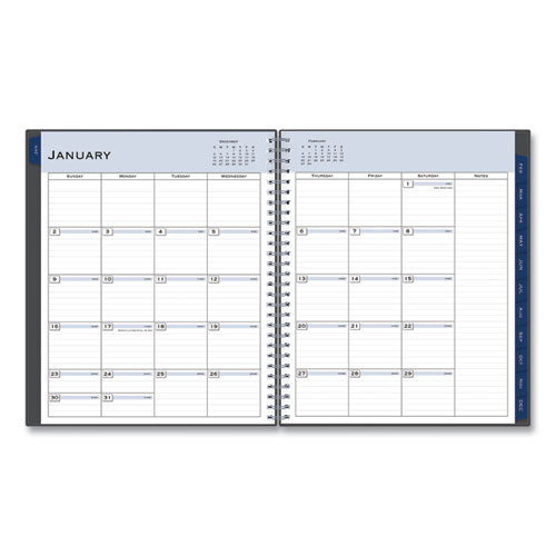 Passages Monthly Planner, 10 X 8, Charcoal Cover, 12-month (jan To Dec): 2024