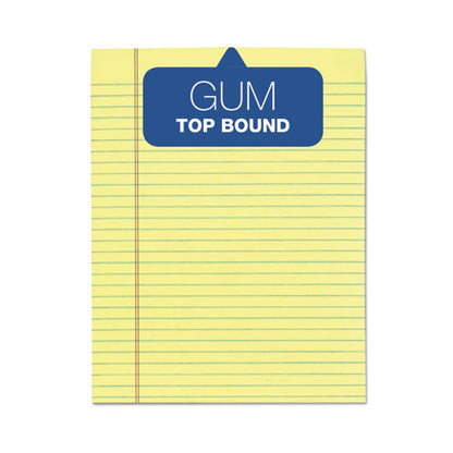 "the Legal Pad" Glue Top Pads, Wide/legal Rule, 50 Canary-yellow 8.5 X 11 Sheets, 12/pack