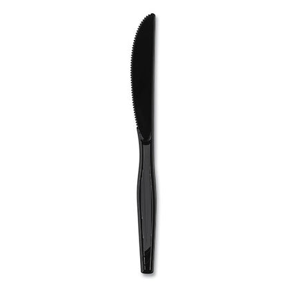Plastic Cutlery, Heavyweight Knives, Black, 1,000/carton