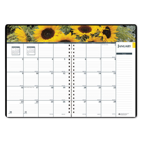 Earthscapes Recycled Weekly/monthly Planner, Gardens Of The World Photography, 10 X 7, Black Cover, 12-month (jan-dec): 2024