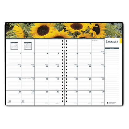 Earthscapes Recycled Weekly/monthly Planner, Gardens Of The World Photography, 10 X 7, Black Cover, 12-month (jan-dec): 2024