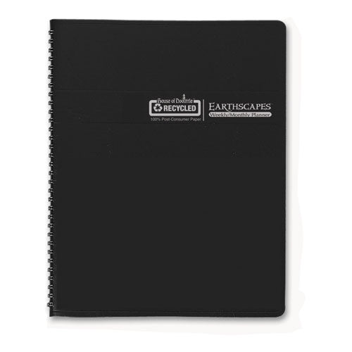 Earthscapes Recycled Weekly/monthly Planner, Gardens Of The World Photography, 10 X 7, Black Cover, 12-month (jan-dec): 2024