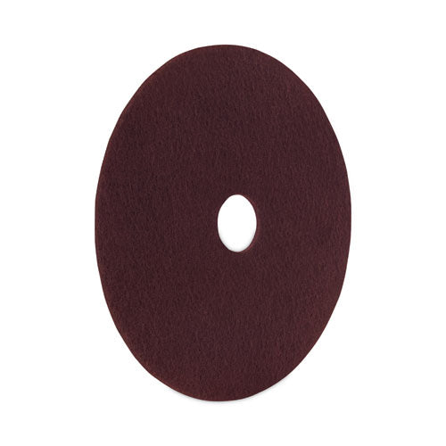 Deep Scrub Pads, 20" Diameter, Maroon, 10/carton