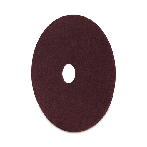 Deep Scrub Pads, 20" Diameter, Maroon, 10/carton