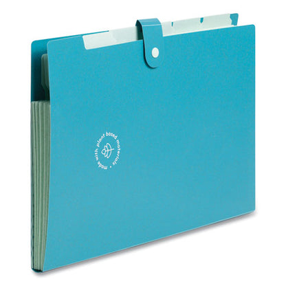 U-eco Six-pocket Expandable Folder, 4.5" Expansion, 6 Sections, Snap Button Closure, 1/6-cut Tabs, Letter Size, 3/pack