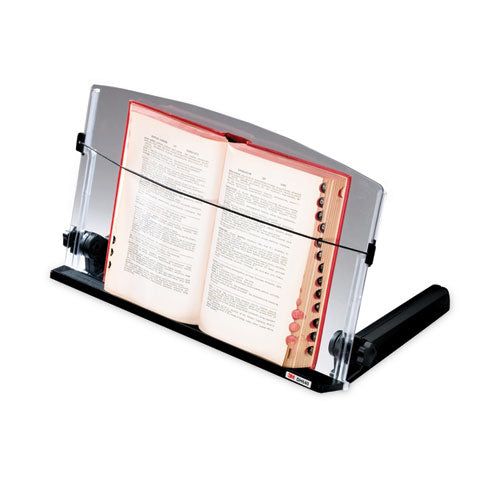 In-line Freestanding Copyholder, 300 Sheet Capacity, Plastic, Black/clear