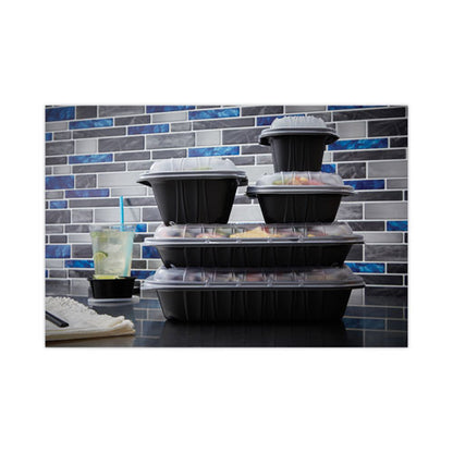 Earthchoice Entree2go Takeout Container, 64 Oz, 11.75 X 8.75 X 2.13, Black, Plastic, 200/carton