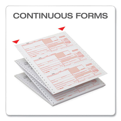 1099-nec Continuous Tax Forms, Fiscal Year: 2023, Four-part Carbonless, 8.5 X 5.5, 2 Forms/sheet, 24 Forms Total