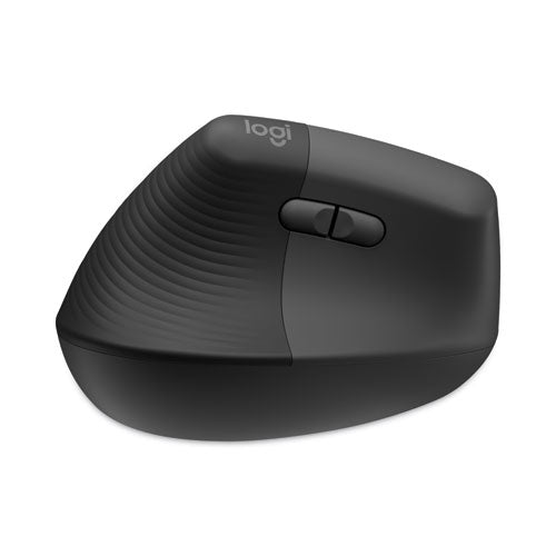 Lift Vertical Ergonomic Mouse, 2.4 Ghz Frequency/32 Ft Wireless Range, Left Hand Use, Graphite