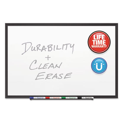 Classic Series Porcelain Magnetic Dry Erase Board, 72 X 48, White Surface, Black Aluminum Frame