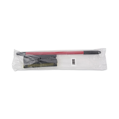 General-duty Squeegee, 8" Wide Blade, Black/red, 21" Handle