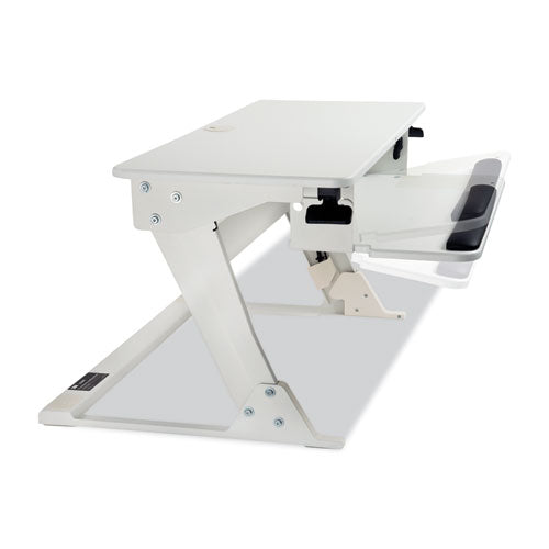 Precision Standing Desk, 35.4" X 23.2" X 6.2" To 20", White
