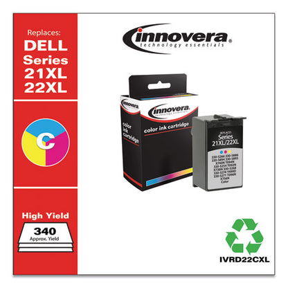 Remanufactured Tri-color High-yield Ink, Replacement For 21xl/22xl (330-5266), 340 Page-yield